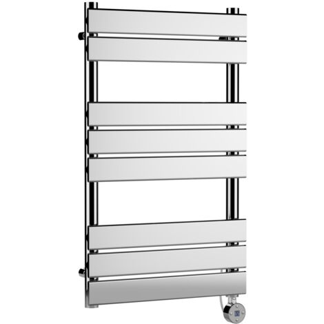 Nuie 840mm x 500mm 400 Chrome Watt Electric Heated Towel Rail - HL358