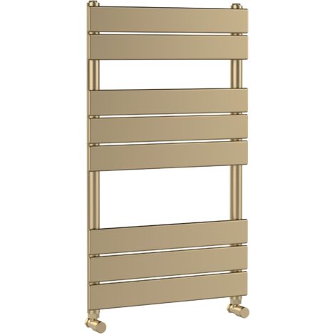 Nuie 840mm x 500mm Brushed Brass Piazza 400 Watt Electric Heated Towel Rail - HL882
