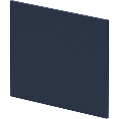 Nuie Arno Square Shower Bath End Panel 520mm H x 680mm W - Satin Midnight Blue