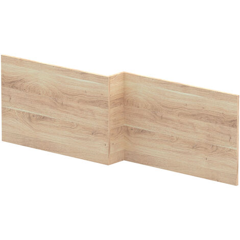 Nuie Arno Square Shower Bath Front Panel 520mm H x 1700mm W - Bleached Oak