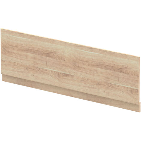 Nuie Arno Straight Bath Front Panel and Plinth 560mm H x 1800mm W - Bleached Oak