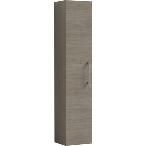Nuie Arno Wall Hung 1-Door Tall Unit 300mm Wide - Solace Oak Woodgrain