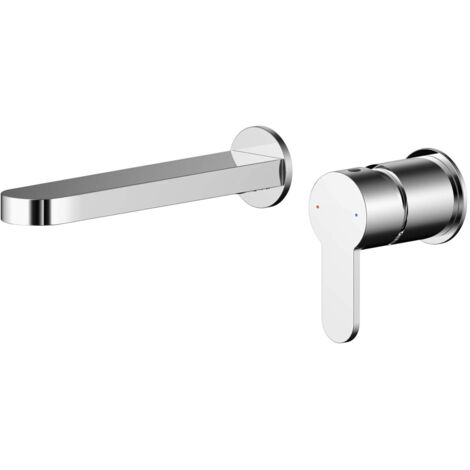 Nuie Arvan Chrome Wall Mounted 2 Tap Hole Basin Mixer - ARV381