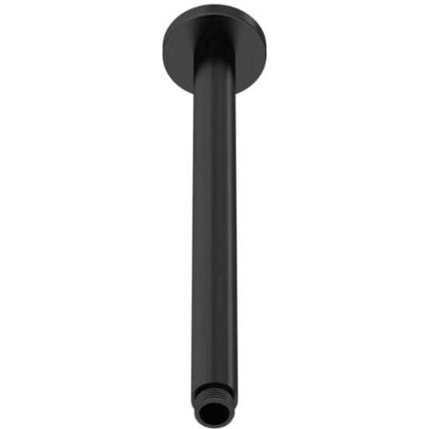 Nuie Arvan Round Ceiling Mounted Shower Arm 310mm Length - Matt Black