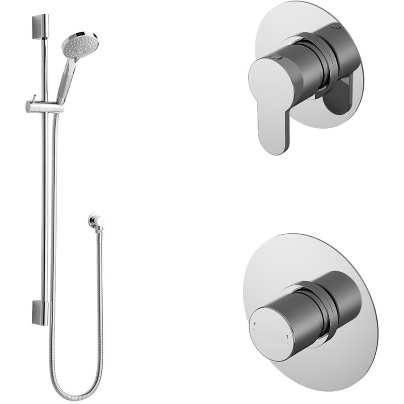 Arvan Thermostatic Concealed Mixer Shower with Shower Kit and Stop Tap - Nuie