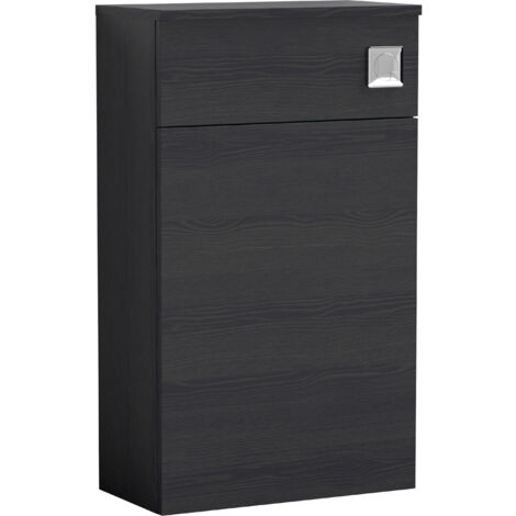 Nuie Athena Back to Wall WC Toilet Unit 500mm Wide - Charcoal Black