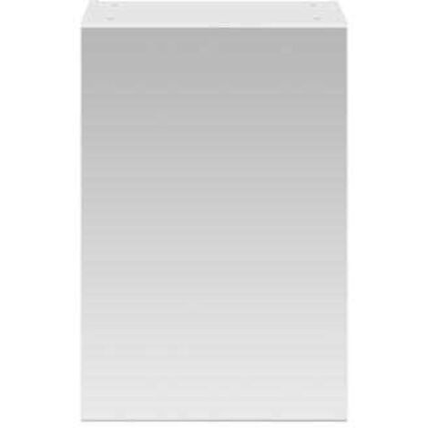 Nuie Athena Gloss White 450mm Single Door Mirror Cabinet - OFF116
