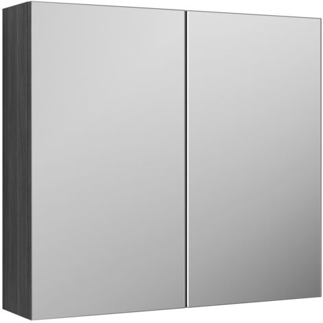 Nuie Athena Grey Avola 800mm 2 Door Mirror Unit - OFF519