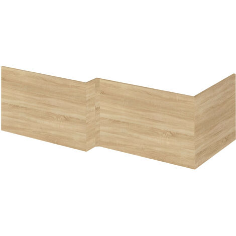 Nuie Athena Natural Oak Square Shower 700mm End Bath Panel - MPC631