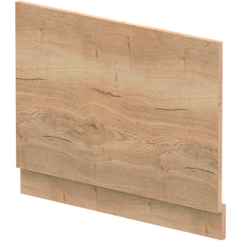 Nuie Autumn Oak Woodgrain 750mm Bath End Panel with Plinth - MPC1812