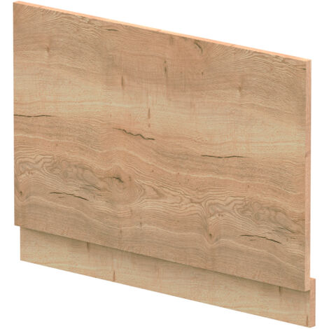 Nuie Autumn Oak Woodgrain 800mm Bath End Panel with Plinth - MPC1813
