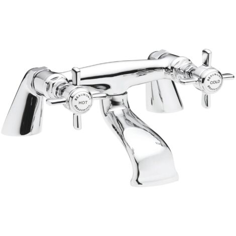 Nuie Beaumont Chrome Traditional Crosshead Bath Filler Tap - I328X