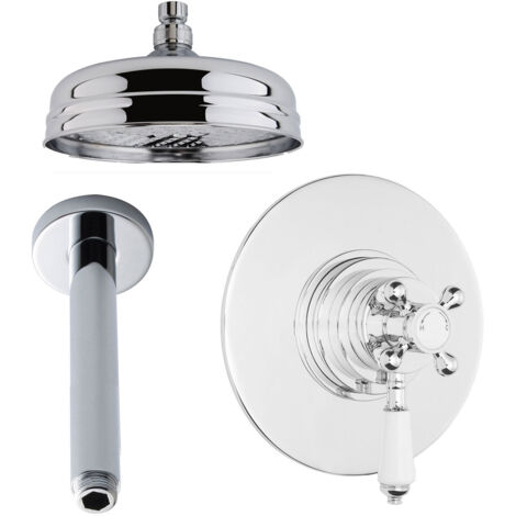 Nuie Beaumont Dual Concealed Mixer Shower Valve with Fixed Head