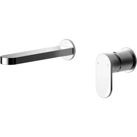 Nuie Binsey 2-Hole Wall Mounted Basin Mixer Tap without Plate - Chrome