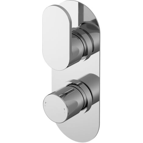 Nuie Binsey Thermostatic Concealed Shower Valve Dual Handle - Chrome