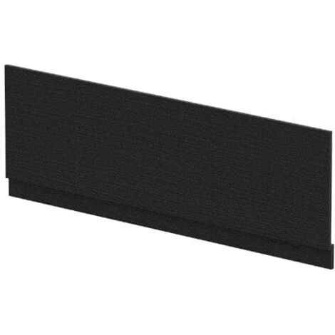 Nuie Charcoal Black Woodgrain 1700mm Front Bath Panel with Plinth - MPD605N