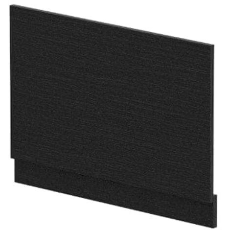 Nuie Charcoal Black Woodgrain 800mm End Bath Panel with Plinth - MPD613N