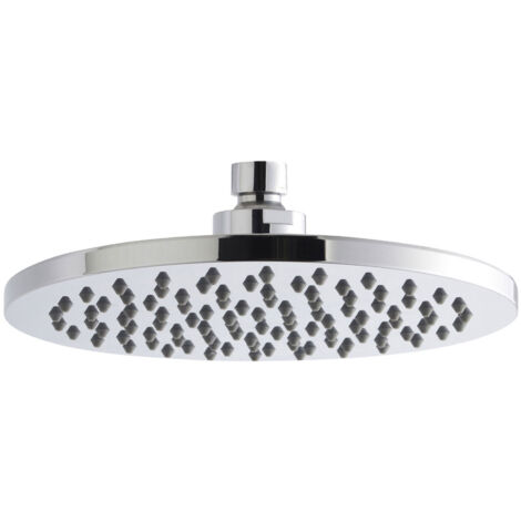 Nuie Chrome 200mm Fixed Round Shower Head - HEAD49