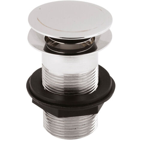 Nuie Chrome Unslotted Push Button Basin Waste - EK304