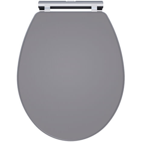 Nuie Classique Satin Grey Soft Close Wooden Toilet Seat - CLA299