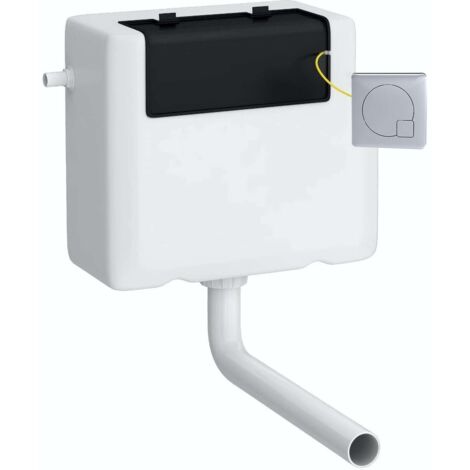 Nuie Concealed Cistern and Chrome Square Dual Flush Plate - XTY8M01