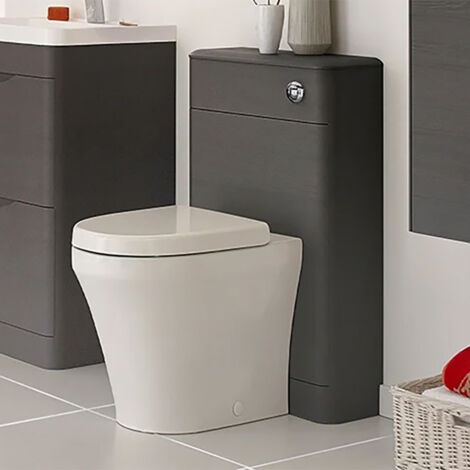 Nuie Eclipse Back to Wall WC Unit 552mm Wide - Midnight Grey