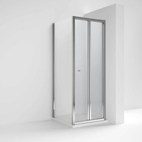 Nuie Ella Bi-Fold Door Rectangular Shower Enclosure 900mm x 800mm - 5mm Glass