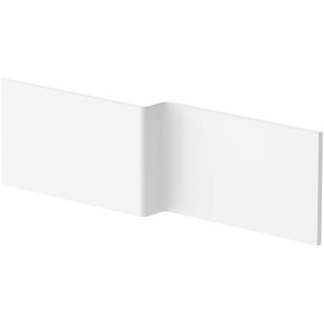 Nuie L-Shaped Shower Bath Front Panel 500mm H x 1800mm W - Acrylic