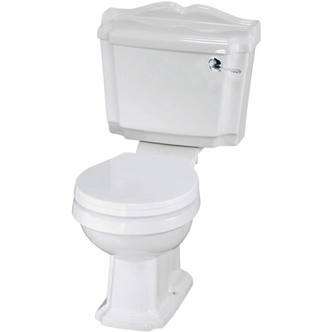 main image of "Nuie Legend Close Coupled Toilet WC Lever Cistern - Standard Seat"