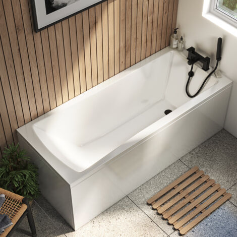 Nuie Linton 1500mm x 700mm Square Single Ended Bath - NBA405