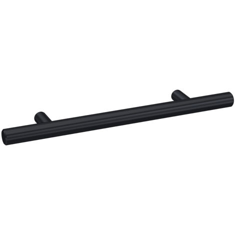 Nuie Matt Black 155mm Bar Furniture Handle with 96mm Hole Centres - H192