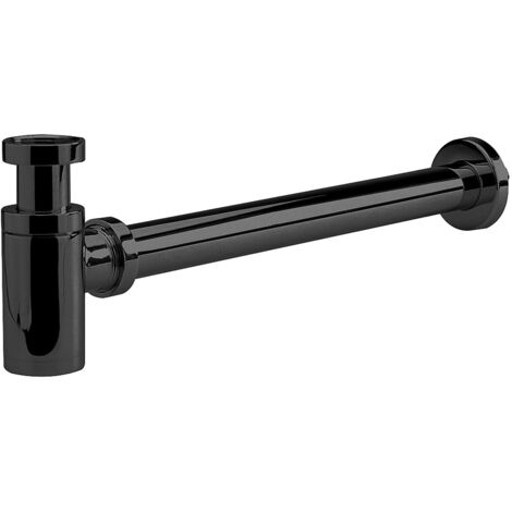 Nuie Matt Black Minimalist Bottle Trap with 300mm Extension Tube - EK402