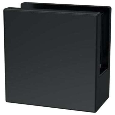 Nuie Matt Black Wetroom Shower Screen Support Foot & Wall Bracket - WRSF008