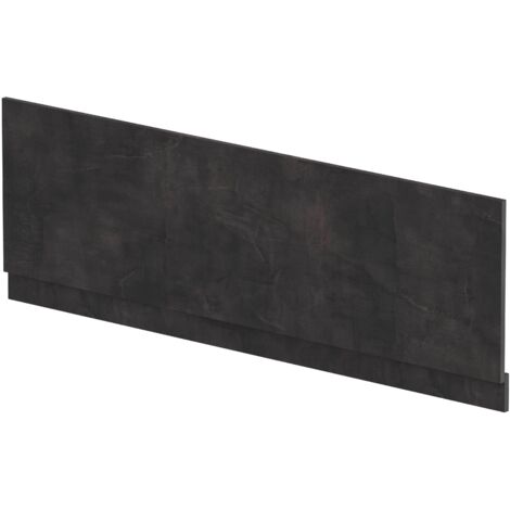 Nuie Matt Metallic Slate 1800mm Bath Front Panel with Plinth - MPC2607