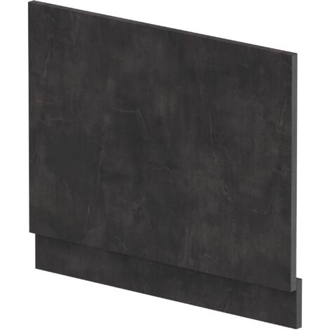 Nuie Matt Metallic Slate 700mm Bath End Panel with Plinth - MPC2611