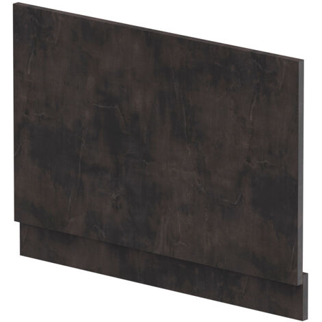 Nuie Matt Metallic Slate 800mm Bath End Panel with Plinth - MPC2613