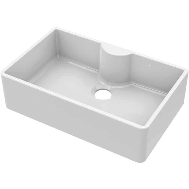 Nuie - Butler Fireclay Kitchen Sink with tl 1.0 Bowl 795mm l x 500mm w - White