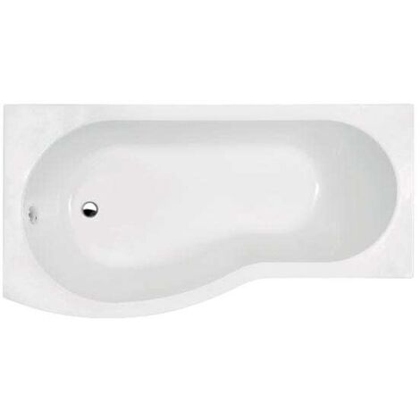 Nuie P-Shaped Shower Bath 1500mm x 700mm/850mm - Left Handed (inc Leg Set)