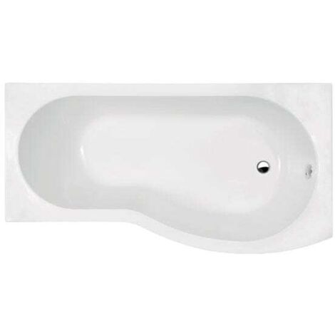 Nuie P-Shaped Shower Bath 1500mm x 700mm/850mm - Right Handed (inc Leg Set)