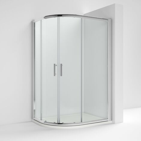 Nuie Pacific Offset Quadrant Shower Enclosure 1200mm x 800mm with Tray LH - 6mm Glass