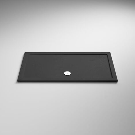 Nuie Pearlstone Grey Slate Effect Rectangular Shower Tray 1600mm x 700mm