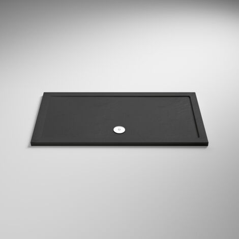 Nuie Pearlstone Grey Slate Effect Rectangular Shower Tray 1700mm x 760mm