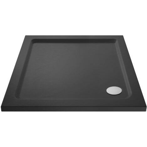 Nuie Pearlstone Grey Slate Effect Square Shower Tray 700mm x 700mm