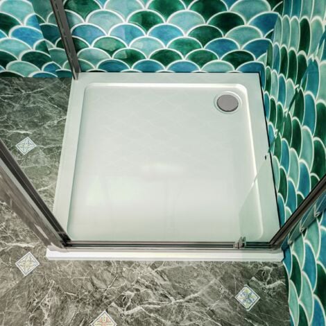 main image of "Nuie Pearlstone Square Shower Tray 800mm x 800mm - White"