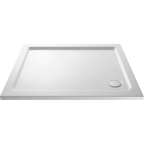 Nuie Pearlstone White Rectangular Shower Tray 900mm x 800mm