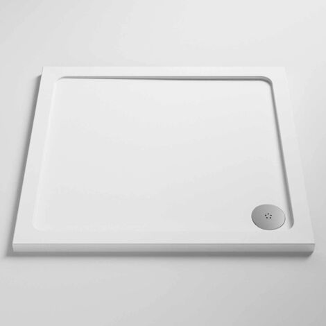 Nuie Pearlstone White Square Shower Tray 800mm x 800mm