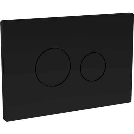 Nuie Pneumatic Dual Flush Plate - Matt Black