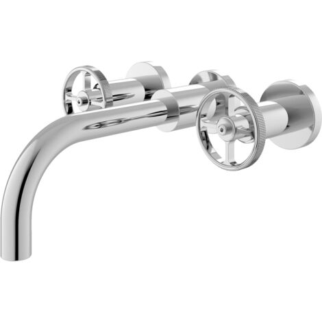 Nuie Revolution Wall Mounted Basin Mixer Tap - Chrome