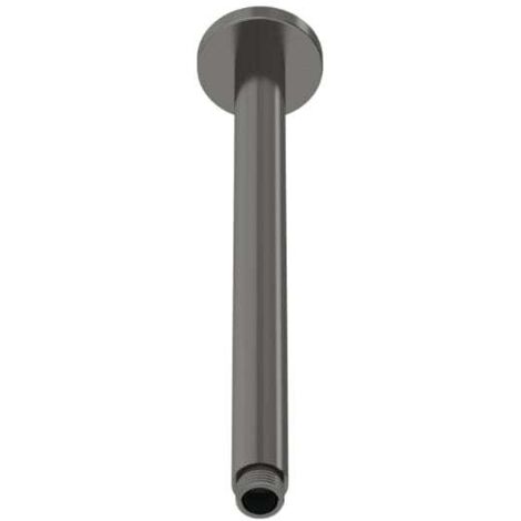 Nuie Round Ceiling Mounted Shower Arm 310mm Length - Brushed Pewter