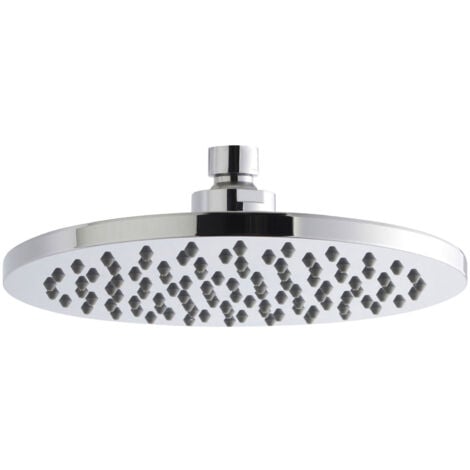 Nuie Round Fixed Shower Head 200mm Diameter - Chrome